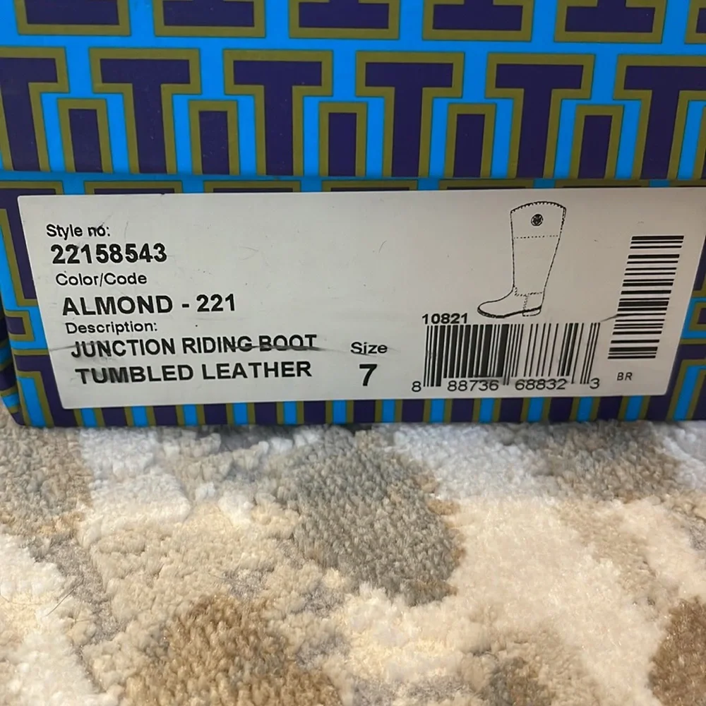 Tory Burch “Junction” Brown Leather Riding Boots – Size 7, Box Included